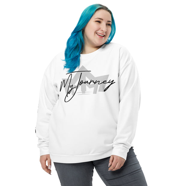 My Journey Don't Judge What You Don't Know White Unisex Sweatshirt