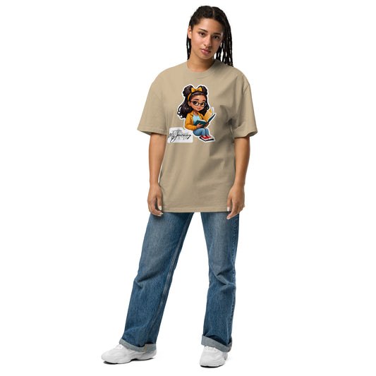 My Journey - Book Smart Girl Oversized Faded T-Shirt